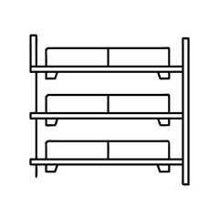 wall mounted shelves icon, wall mounted shelves line art - simple line art of wall mounted shelves, perfect for wall mounted shelves logos and icons
