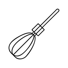 whisk icon, whisk line art - simple line art of whisk, perfect for whisk logos and icons