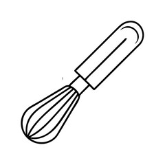 whisk icon, whisk line art - simple line art of whisk, perfect for whisk logos and icons