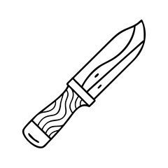 wood carving knife icon, wood carving knife line art - simple line art of wood carving knife, perfect for wood carving knife logos and icons