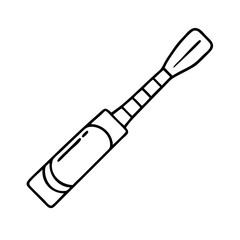 wood chisel icon, wood chisel line art - simple line art of wood chisel, perfect for wood chisel logos and icons