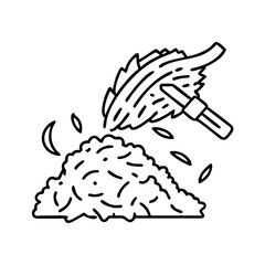 wood sawdust icon, wood sawdust line art - simple line art of wood sawdust, perfect for wood sawdust logos and icons