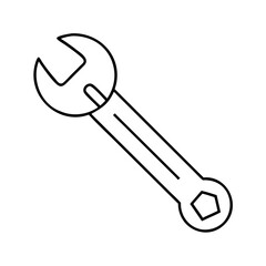 wrench icon, wrench line art - simple line art of wrench, perfect for wrench logos and icons