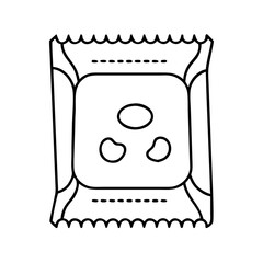 yeast packet icon, yeast packet line art - simple line art of yeast packet, perfect for yeast packet logos and icons