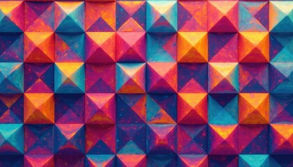 Geometric shapes repeating in a grid, showcasing a defined pattern , form, visual