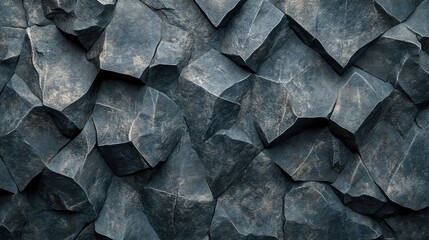 Close-up view of dark basalt rock formations.