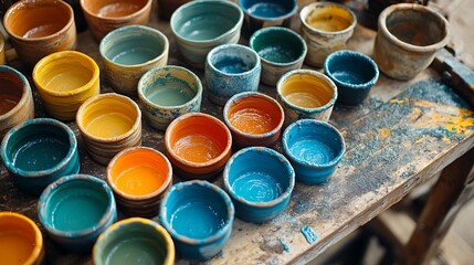 Vibrant Hues in Ceramic Vessels: A Painter's Palette