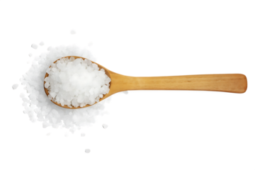 white salt isolated on white background PNG
