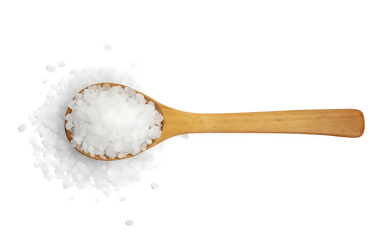 white salt isolated on white background PNG