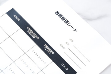 個人やチームの達成目標を明確に定義し、進捗状況を追跡するためのツールである「目標管理シート」
