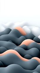 Obraz premium Abstract Peach Gray White Undulating Hills Background