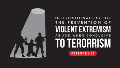 international day for the prevention of violent extremism as and when conducive to terrorism vector design