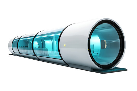 Futuristic Transportation Pod Hyperloop Passenger Capsule Design