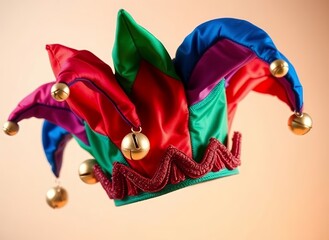 Vibrant Jester Hat with Beads and Tassels