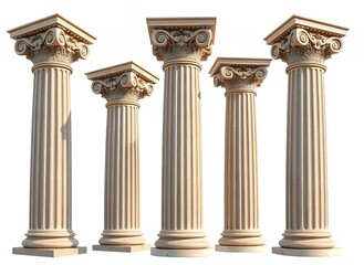 Fototapeta premium Classical Architecture Set - Columns and Pediments