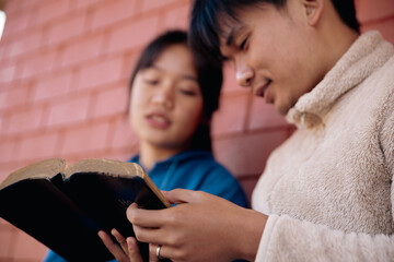 Christian pray god close up spirit holy bible hand faith catholic church religion worship prayer...