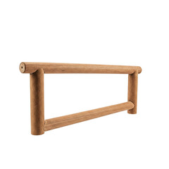 A floating brown wooden bird perch stick