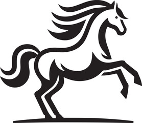 Beautiful Black Horse Vector Silhouette Art This Is An Editable And Printable Vector Eps File
