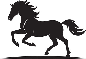 Beautiful Black Horse Vector Silhouette Art This Is An Editable And Printable Vector Eps File

