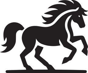 Beautiful Black Horse Vector Silhouette Art This Is An Editable And Printable Vector Eps File
