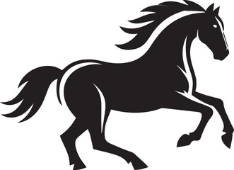 Beautiful Black Horse Vector Silhouette Art This Is An Editable And Printable Vector Eps File
