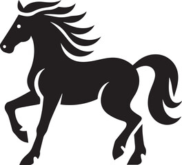 Beautiful Black Horse Vector Silhouette Art This Is An Editable And Printable Vector Eps File
