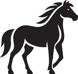 Beautiful Black Horse Vector Silhouette Art This Is An Editable And Printable Vector Eps File
