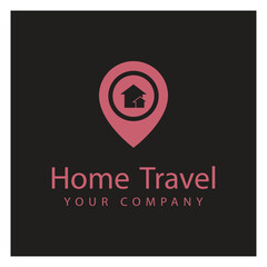 Location travel stylized symbol and logos
