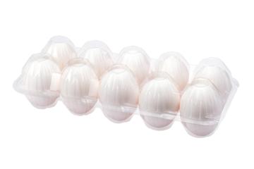 プラスチックパックに入った、10個入りの卵