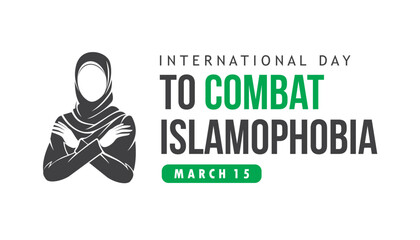 international day to combat islamophobia vector design
