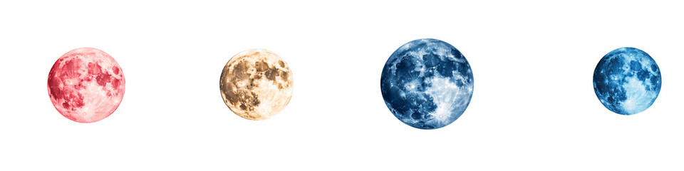 Obraz premium Different phases of the moon