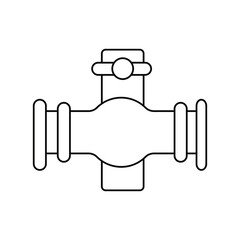 valve lineal icon with white background vector stock illustration