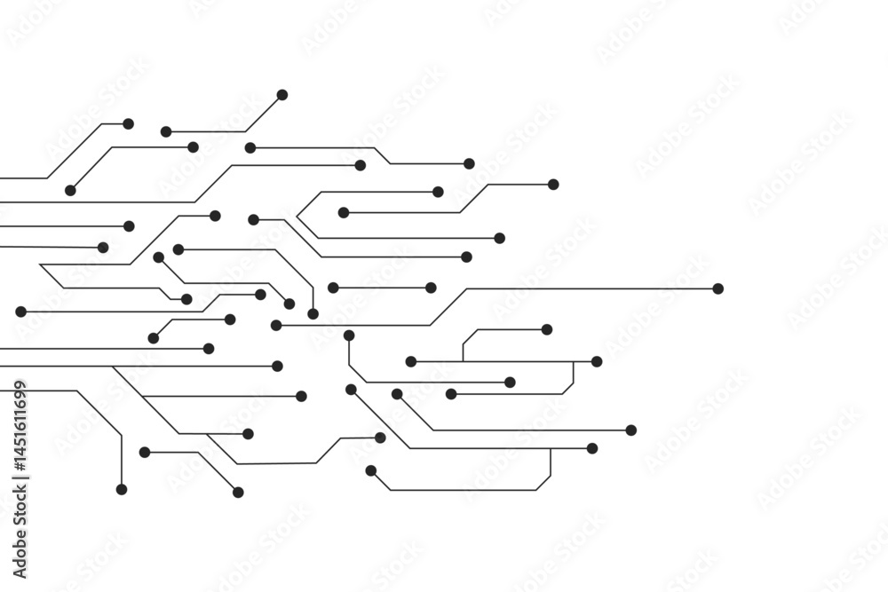 Poster abstract futuristic circuit board illustration, circuit board with various technology elements. circ