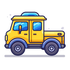 Obraz premium Truck icon. Flat illustration of truck vector icon for web design.