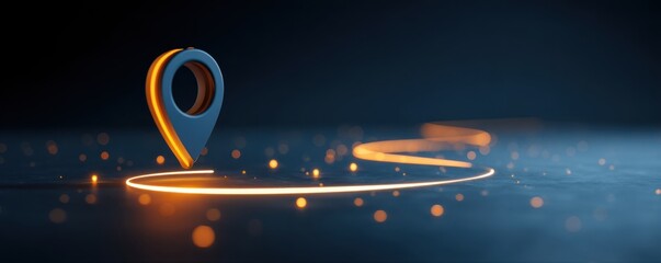 Navigate Digital Landscapes, Pinpoint Locations, Chart Courses with Glowing Trails in Dark Navigation Realms.