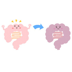 手描きの不調になる腸