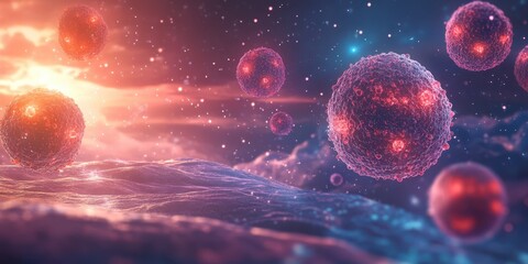 Naklejka premium Skin cells banner