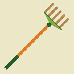 garden rake vector