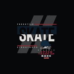 Bold and edgy vector typography design for extreme skateboard sports featuring street-style slogans and motivational words that celebrate freedom, risk-taking, energy, and unstoppable urban spirit.
