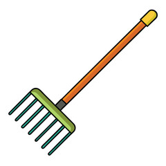 garden rake vector