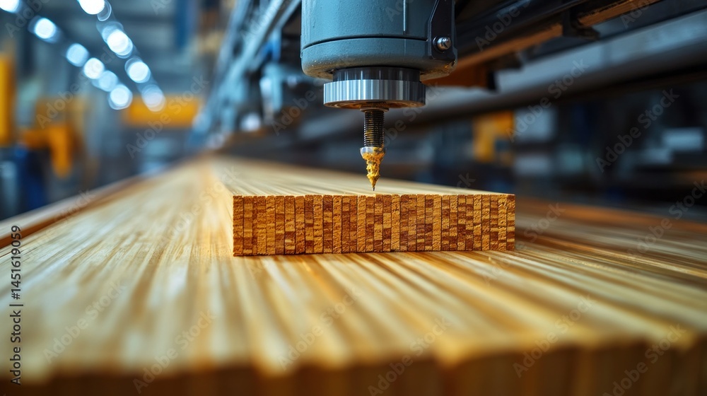 Poster precision woodworking: automated lumber processing in a modern factory