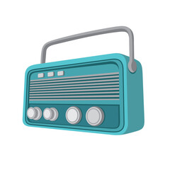retro radio vector illustration flat design