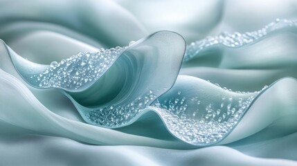 Soft mint green to pale blue gradient, with minimal abstraction in the background that brings freshness and a light vibe