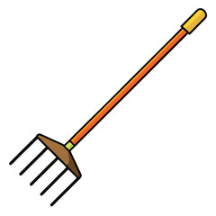garden rake vector