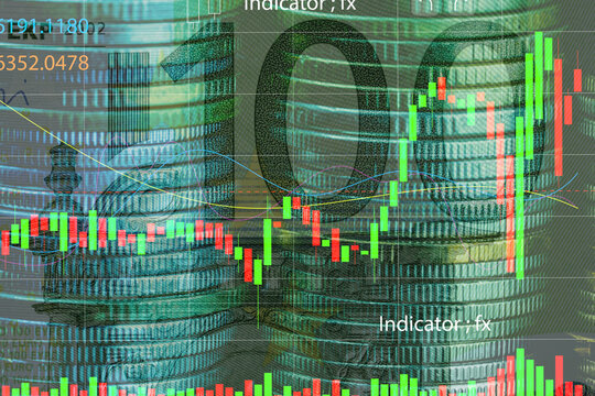 Cryptocurrency trading charts alongside physical euro banknotes and coins. Financial market trends. Traditional currency meets digital assets during volatile economic periods. Modern financial market. - Powered by Adobe