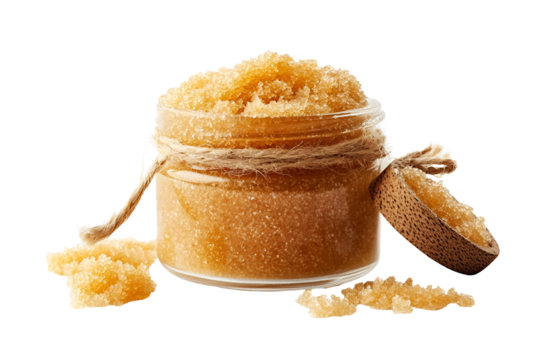 Golden Brown Sugar Scrub in Glass Jar