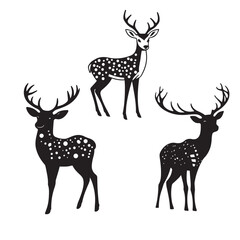 Dik dik animal silhouette black vector art design on white background