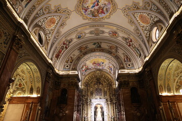 Interior view of the Basilica of Our Lady of Hope Macarena, Seville, Andalusia, Spain