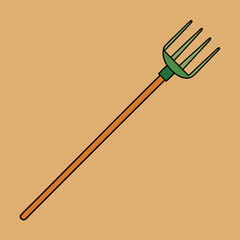 garden rake vector