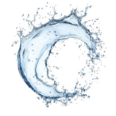 Captivating curve of water splash isolated against a clean backdrop, showcasing dynamic motion and crystal clarity, Curve water splash isolated